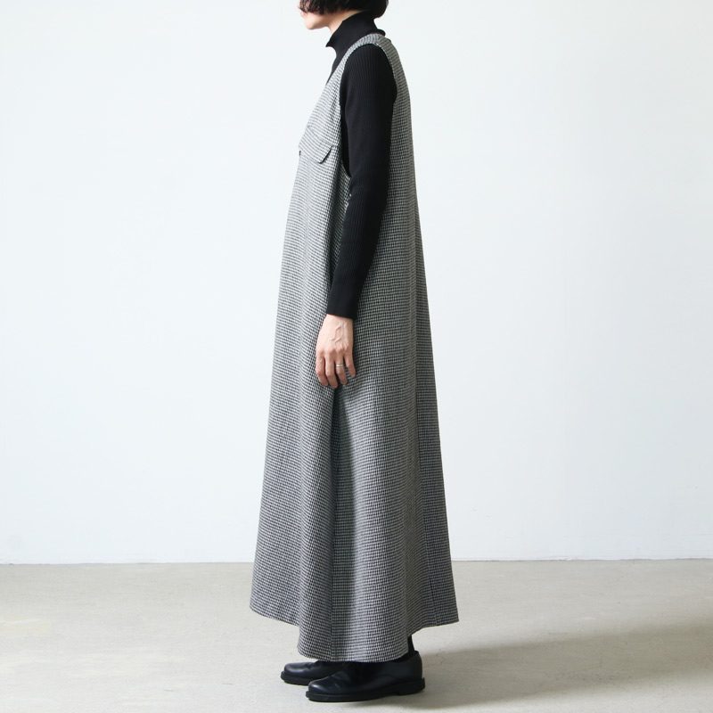 FACTORY (ファクトリー) ウール千鳥格子 ジャンパースカート