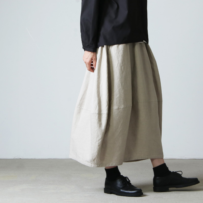 FACTORY (ファクトリー) 綿麻朱子織 バルーンスカート