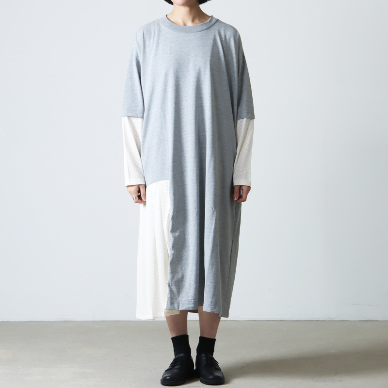 F/CE. (エフシーイー) MESH LAYERED T DRESS / メッシュレイヤードＴドレス
