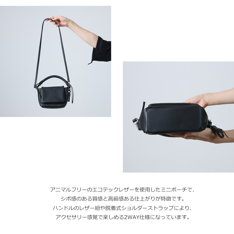 F/CE.(ե) TECH LEATHER MINI POUCH
