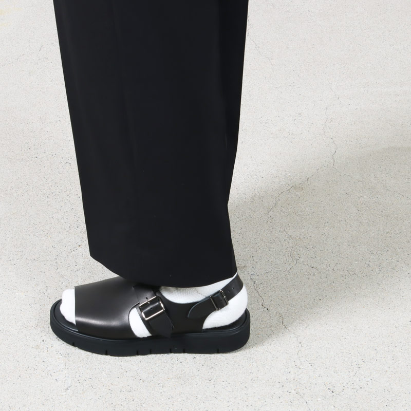 靴 foot the coacher open toe sandals foot the coacher / フットザコーチャー】OPEN TOE SANDALS / Black