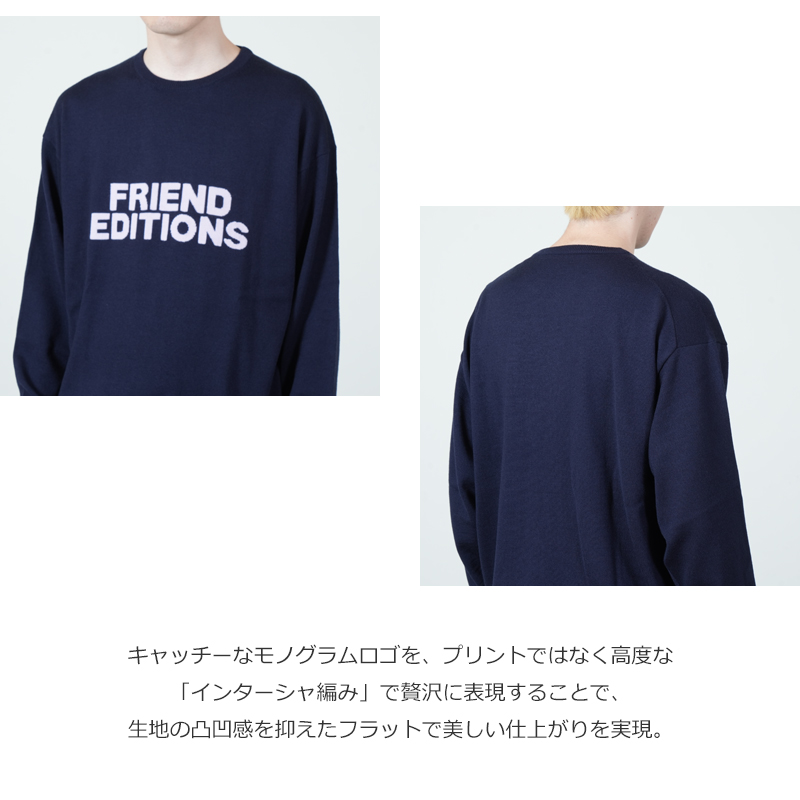 Fresh Service(�ե�å��奵���ӥ�) HIGH GAUGE INTARSIA KNIT FE MONOGRAM