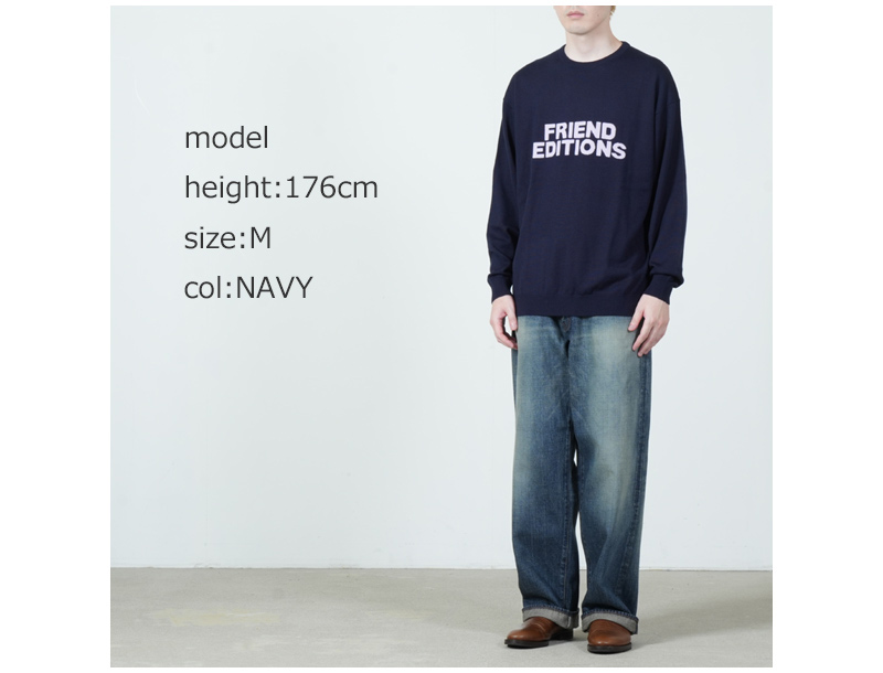 Fresh Service(�ե�å��奵���ӥ�) HIGH GAUGE INTARSIA KNIT FE MONOGRAM