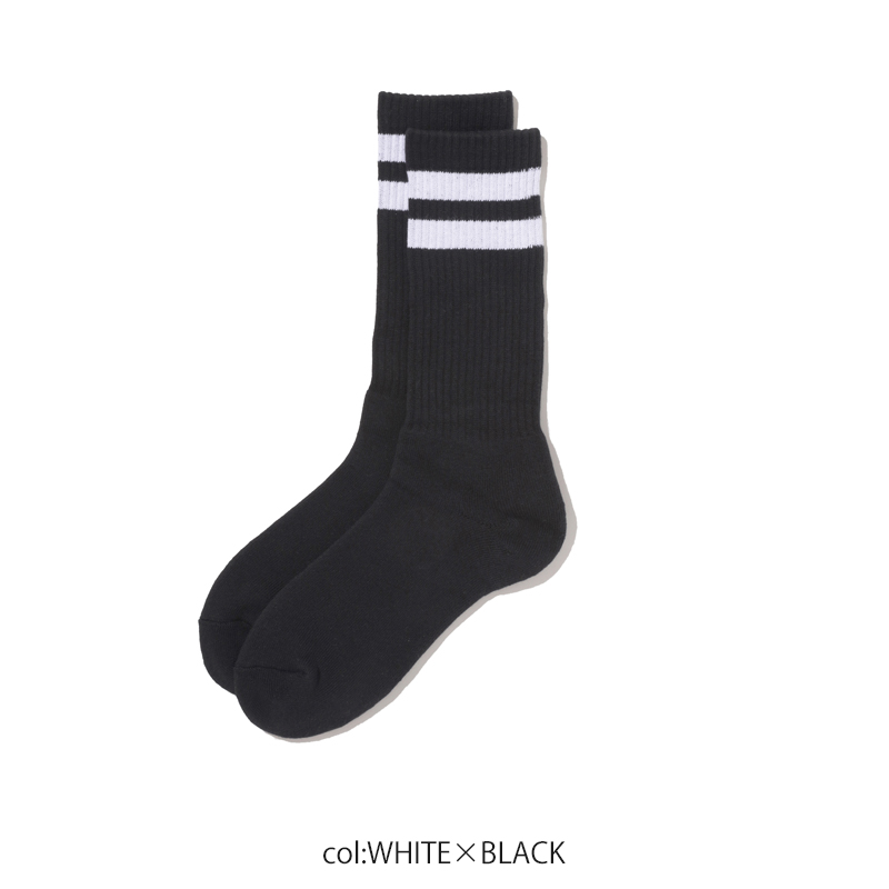 Fresh Service(�ե�å��奵���ӥ�) 2-PACK LINE CREW SOCKS