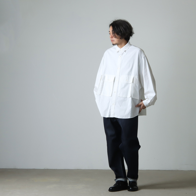 Fresh Service (フレッシュサービス) OXFORD FLAP POCKET L/S SHIRT