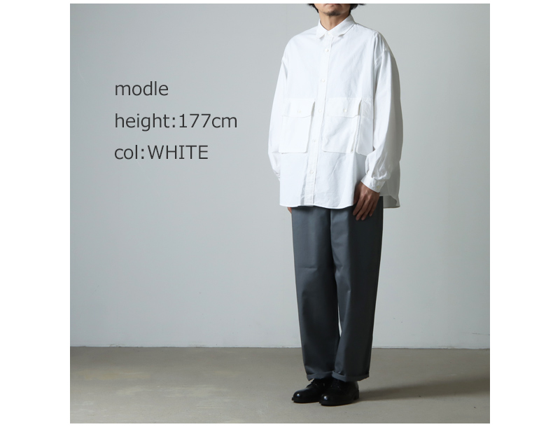 Fresh Service (フレッシュサービス) OXFORD FLAP POCKET L/S SHIRT