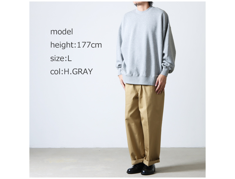 Fresh Service (フレッシュサービス) LIGHT OZ CREW NECK SWEAT