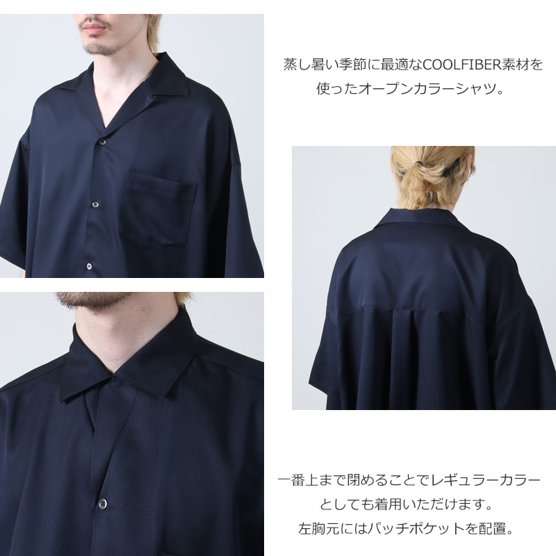 Fresh Service(եå奵ӥ) COOLFIBER OPEN COLLAR S/S SHIRT