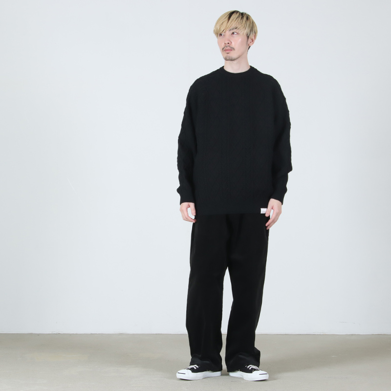 Fresh Service(フレッシュサービス) SHETLAND WOOL x SOLOTEX  TECH FISHERMAN SWEATER