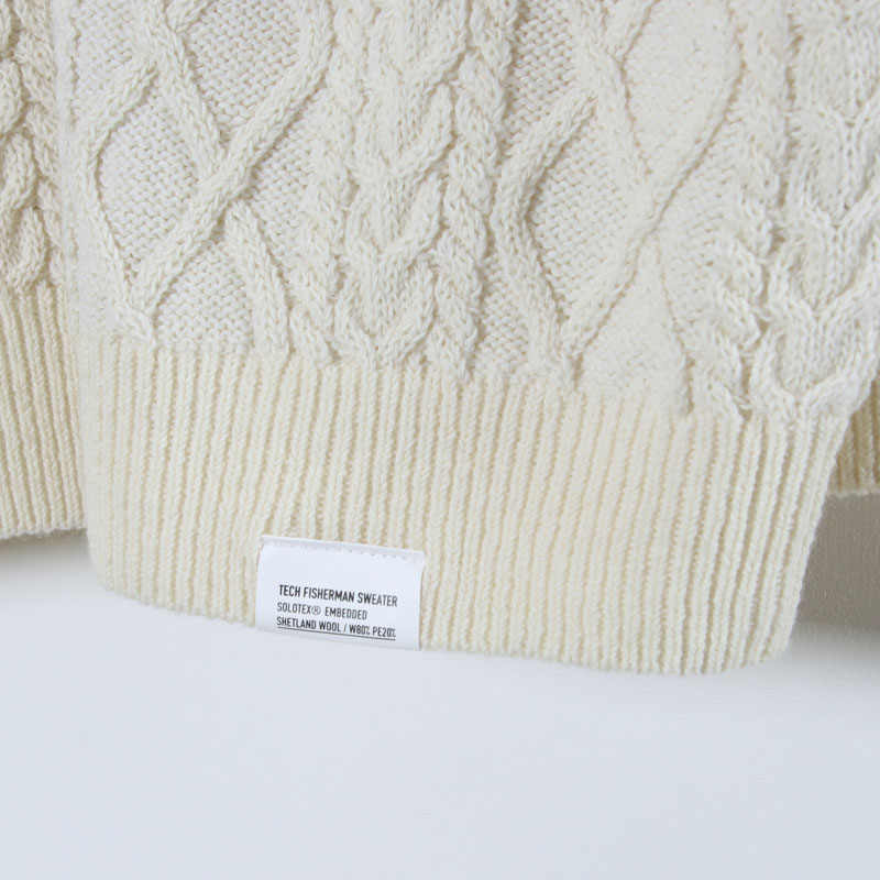 Fresh Service(フレッシュサービス) SHETLAND WOOL x SOLOTEX  TECH FISHERMAN SWEATER