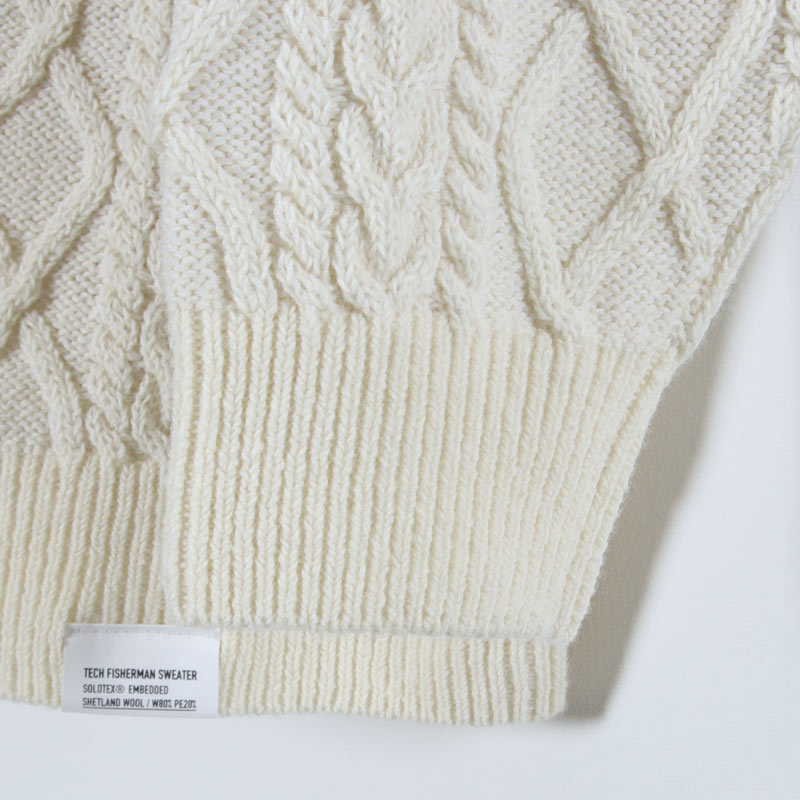 Fresh Service(フレッシュサービス) SHETLAND WOOL x SOLOTEX  TECH FISHERMAN SWEATER