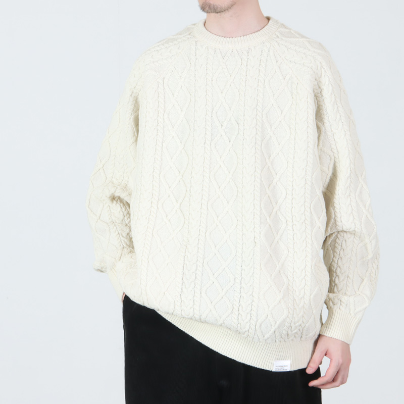 Fresh Service(フレッシュサービス) SHETLAND WOOL x SOLOTEX  TECH FISHERMAN SWEATER