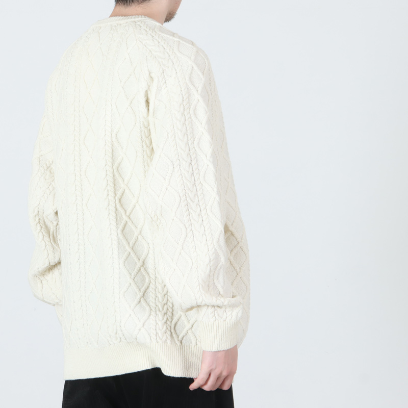 Fresh Service(フレッシュサービス) SHETLAND WOOL x SOLOTEX  TECH FISHERMAN SWEATER