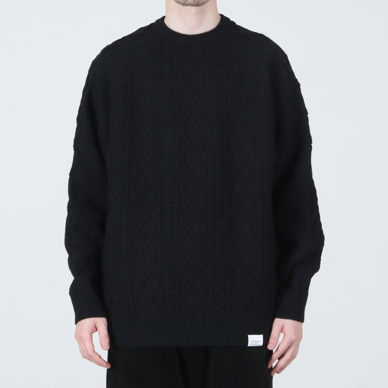 Fresh Service(フレッシュサービス) SHETLAND WOOL x SOLOTEX  TECH FISHERMAN SWEATER