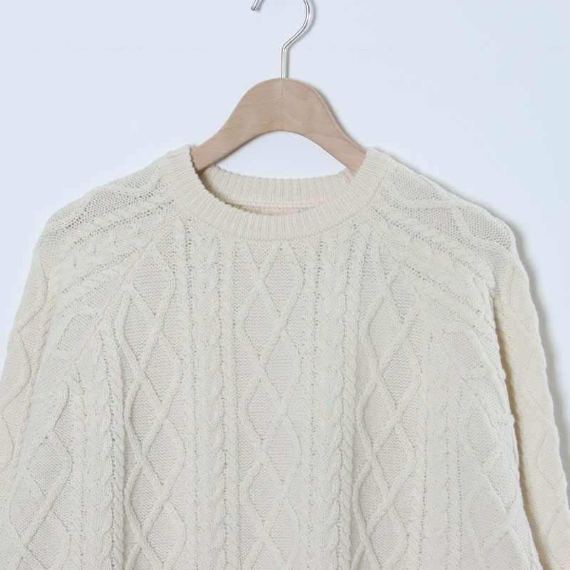 Fresh Service(フレッシュサービス) SHETLAND WOOL x SOLOTEX  TECH FISHERMAN SWEATER