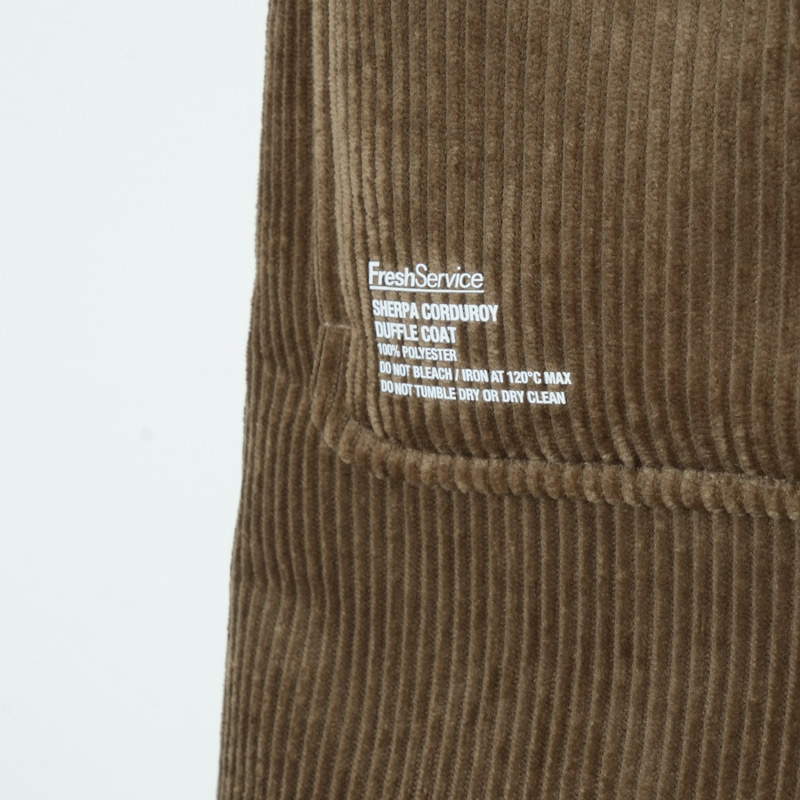 Fresh Service(եå奵ӥ) SHERPA CORDUROY DUFFLE COAT