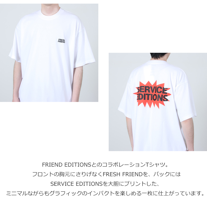 Fresh Service(�ե�å��奵���ӥ�) FRIEND EDITIONS CORPORATE S/S TEE BLAST LOGO