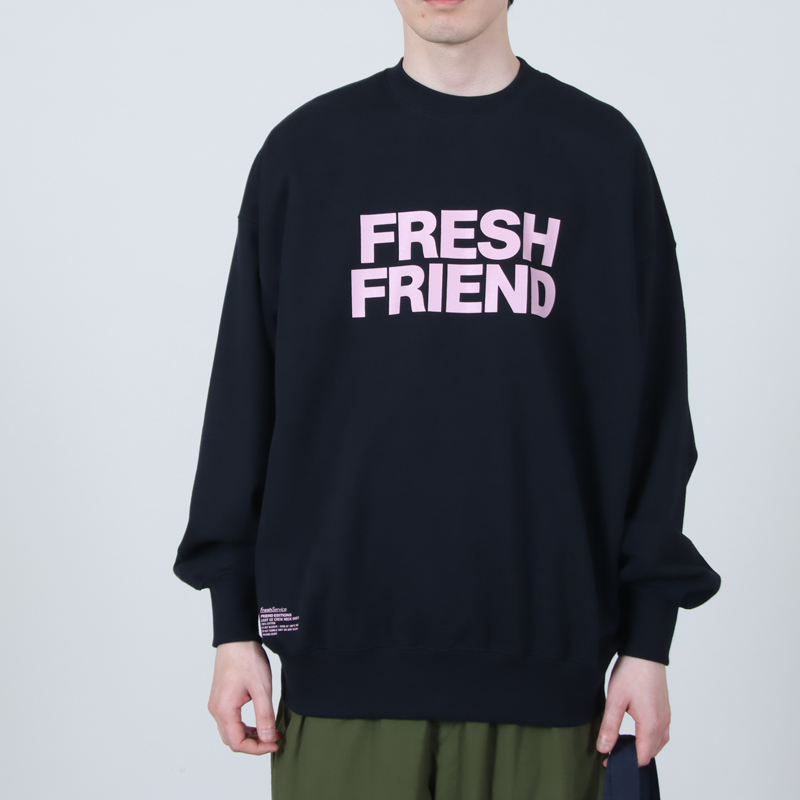 Fresh Service(�ե�å��奵���ӥ�) FRIEND EDITIONS LIGHT OZ CREW NECK SWEATER
