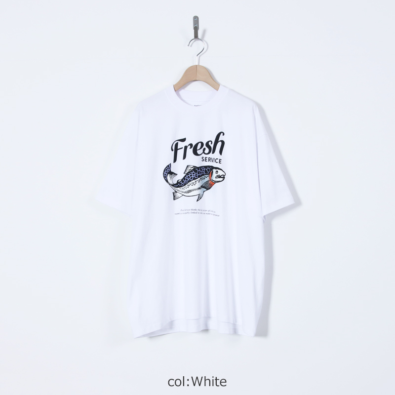 Fresh Service(�ե�å��奵���ӥ�) CORPORATE PRINTED S/S TEE ��FISH��