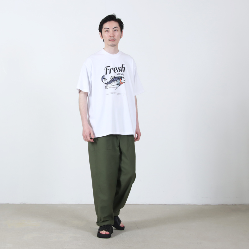 Fresh Service(�ե�å��奵���ӥ�) CORPORATE PRINTED S/S TEE ��FISH��