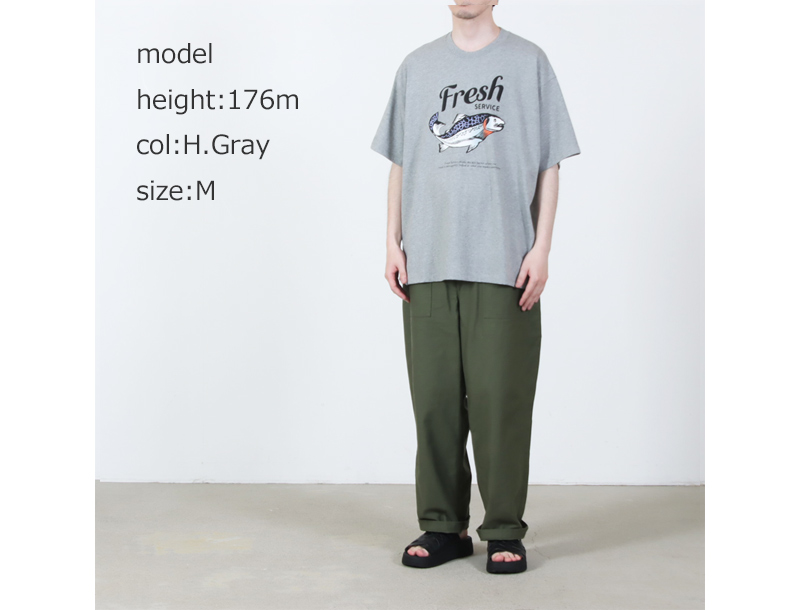 Fresh Service(�ե�å��奵���ӥ�) CORPORATE PRINTED S/S TEE ��FISH��