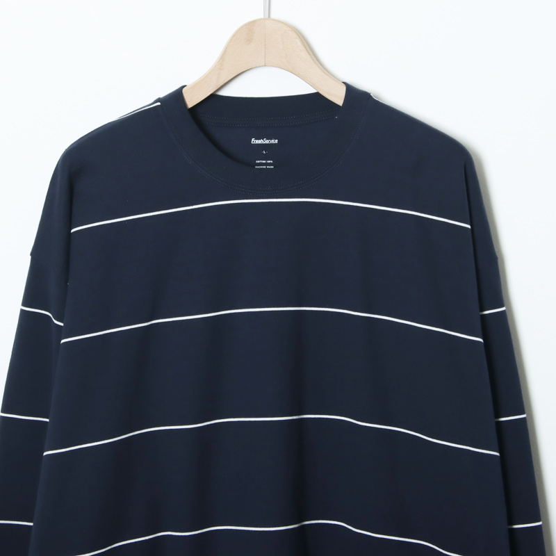 Fresh Service (フレッシュサービス) PIN BORDER L/S TEE / ピン