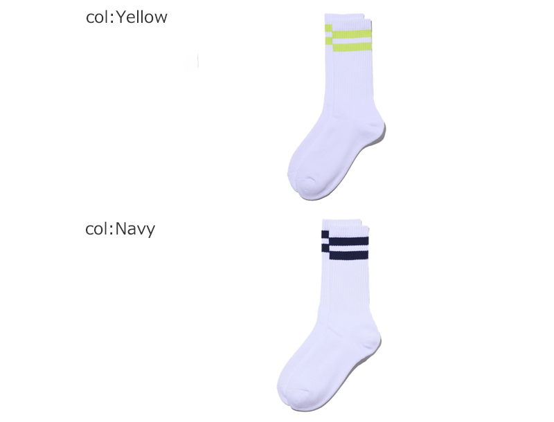 Fresh Service(եå奵ӥ) 2-PACK LINE CREW SOCKS
