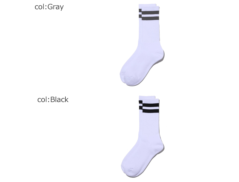 Fresh Service(եå奵ӥ) 2-PACK LINE CREW SOCKS