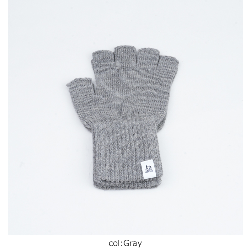 Fresh Service(եå奵ӥ) THERMAL RIB KNIT FINGERLESS GLOVES
