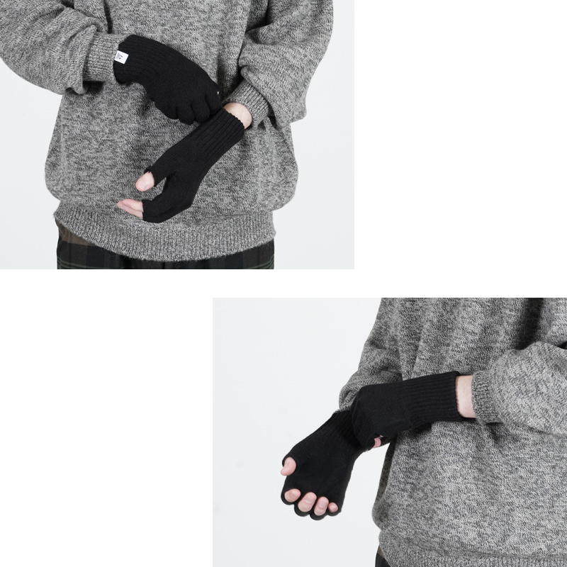 Fresh Service(եå奵ӥ) THERMAL RIB KNIT FINGERLESS GLOVES