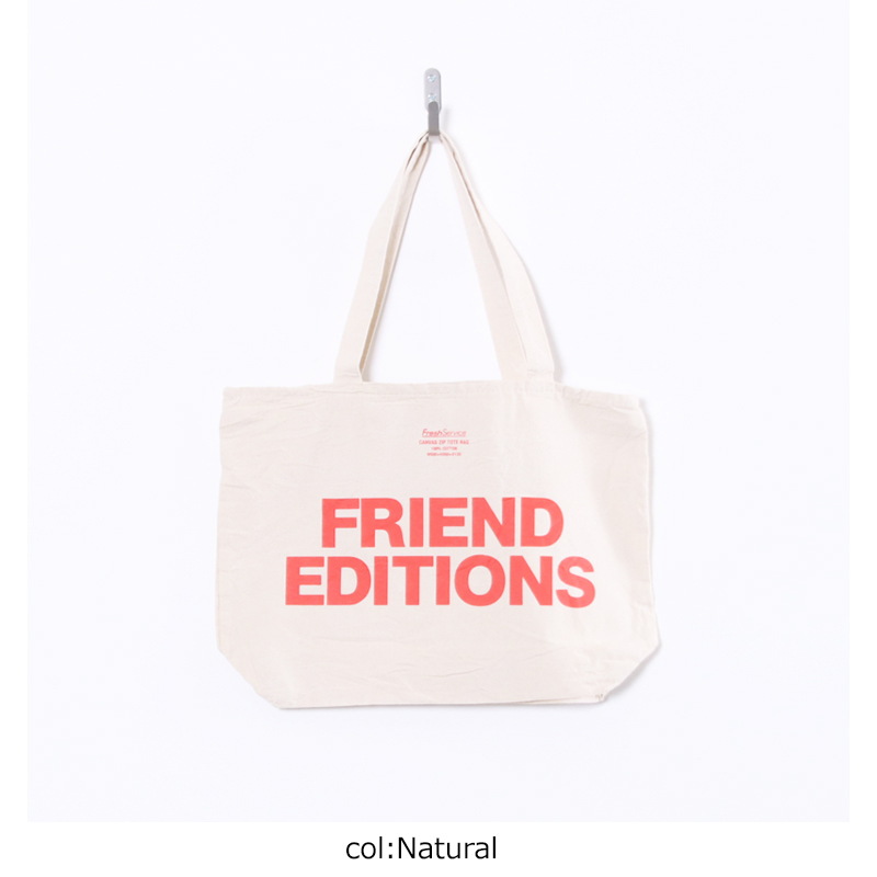 Fresh Service(�ե�å��奵���ӥ�) FRIEND EDITIONS CANVAS ZIP TOTE BAG