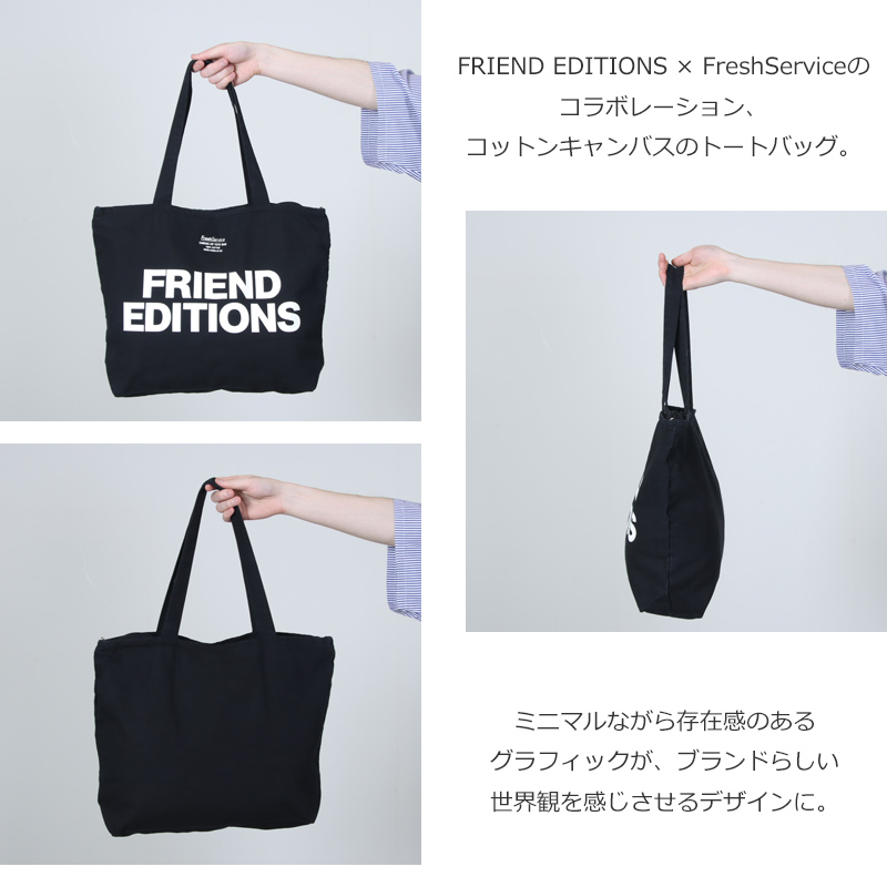 Fresh Service(�ե�å��奵���ӥ�) FRIEND EDITIONS CANVAS ZIP TOTE BAG