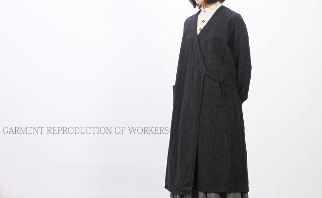 GARMENT REPRODUCTION OF WORKERS DUSTER COAT col:GRAY , NAVY | cotyle