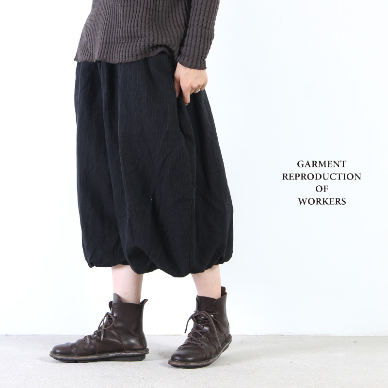 garment reproduction of workers ストライプパンツ24cm