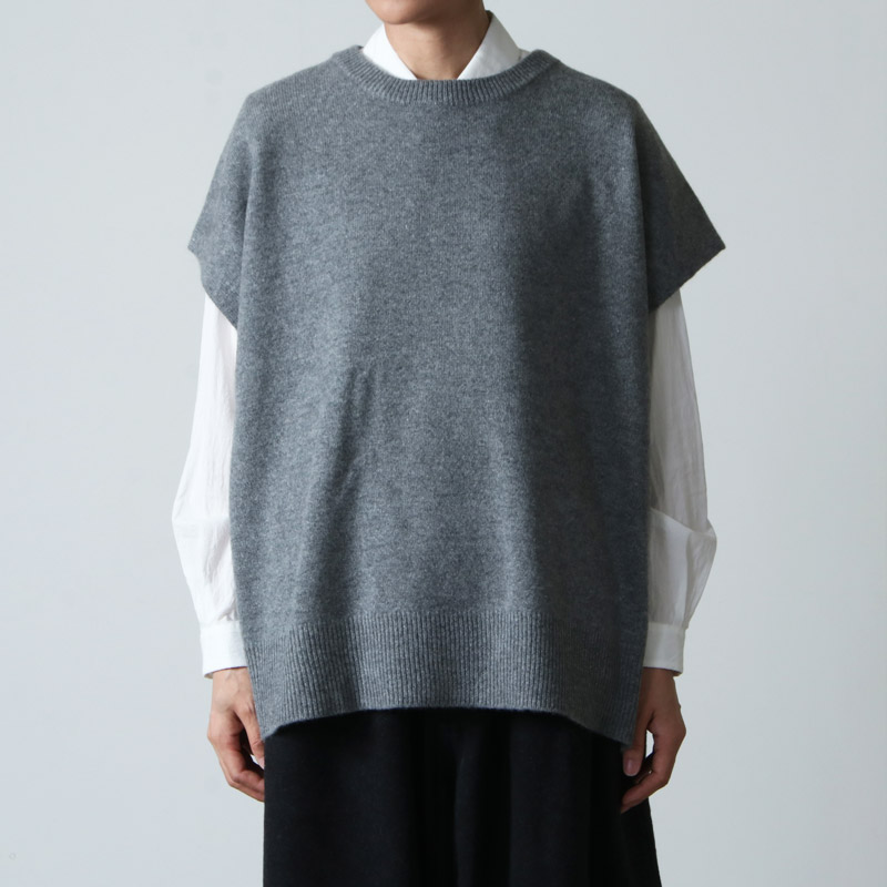 Gauze() TASMANIA RAM WOOL WIDE KNIT VEST