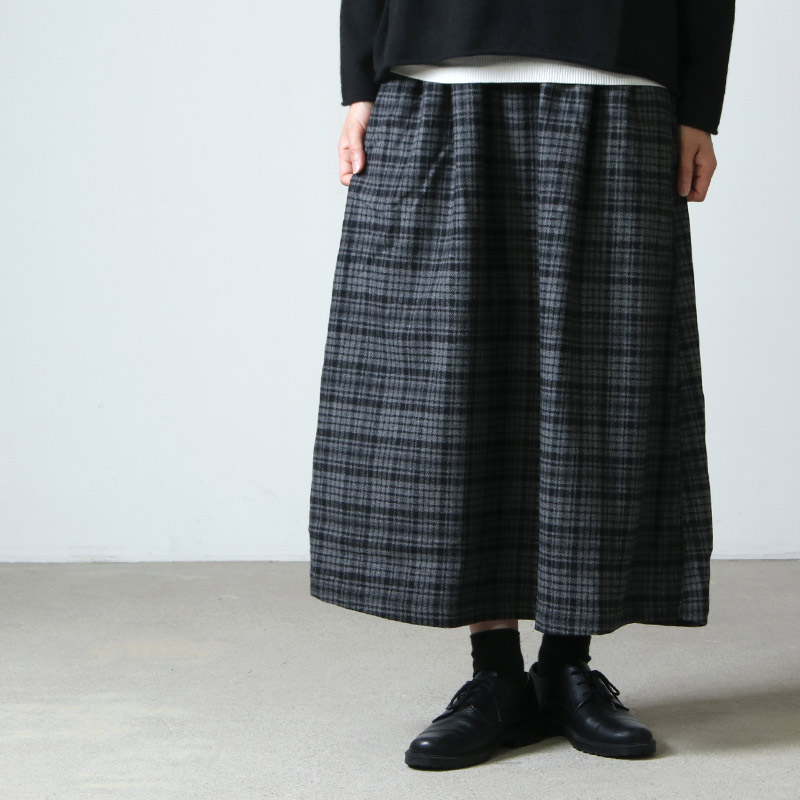 GRAMICCI (グラミチ) WOOL BLEND LONG FLARE SKIRT / ウールブレンド 