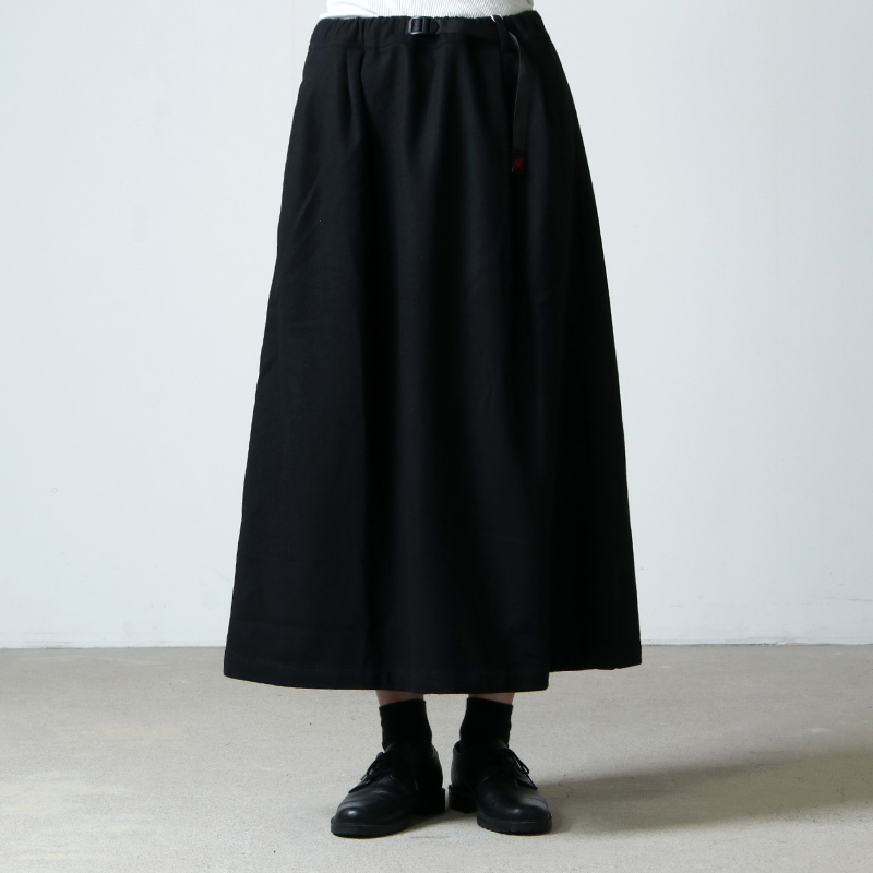 GRAMICCI (グラミチ) WOOL BLEND LONG FLARE SKIRT / ウールブレンド