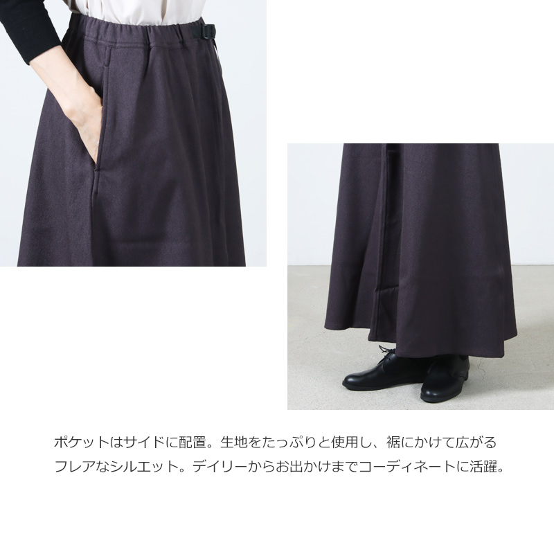 GRAMICCI(ߥ) WOOL LIKE FLARE SKIRT