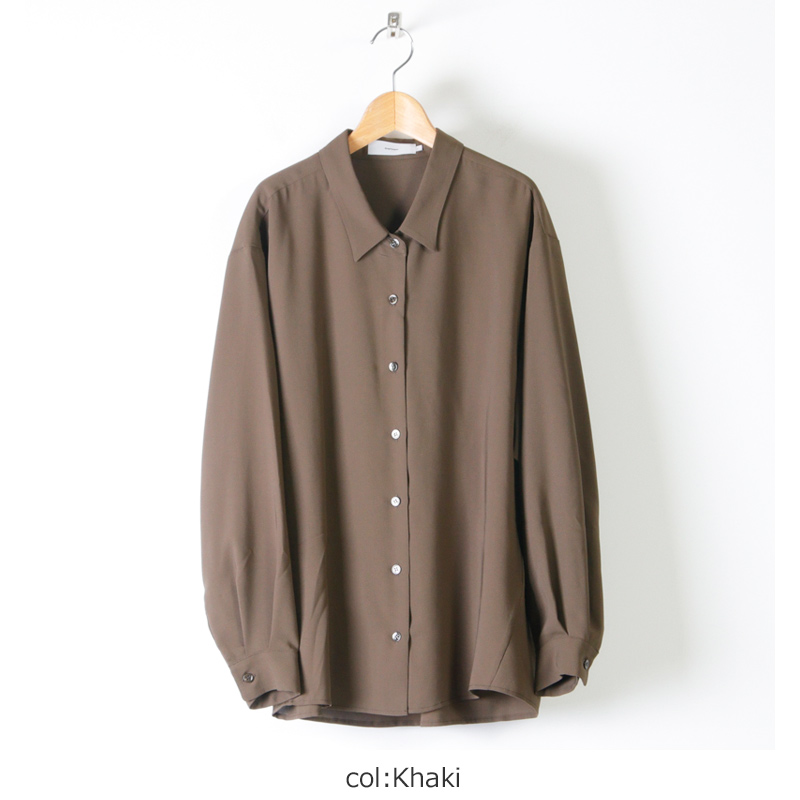Graphpaper グラフペーパー Viscose Twill Nallow Collor Blouse ビスコースツイルナローカラーブラウス