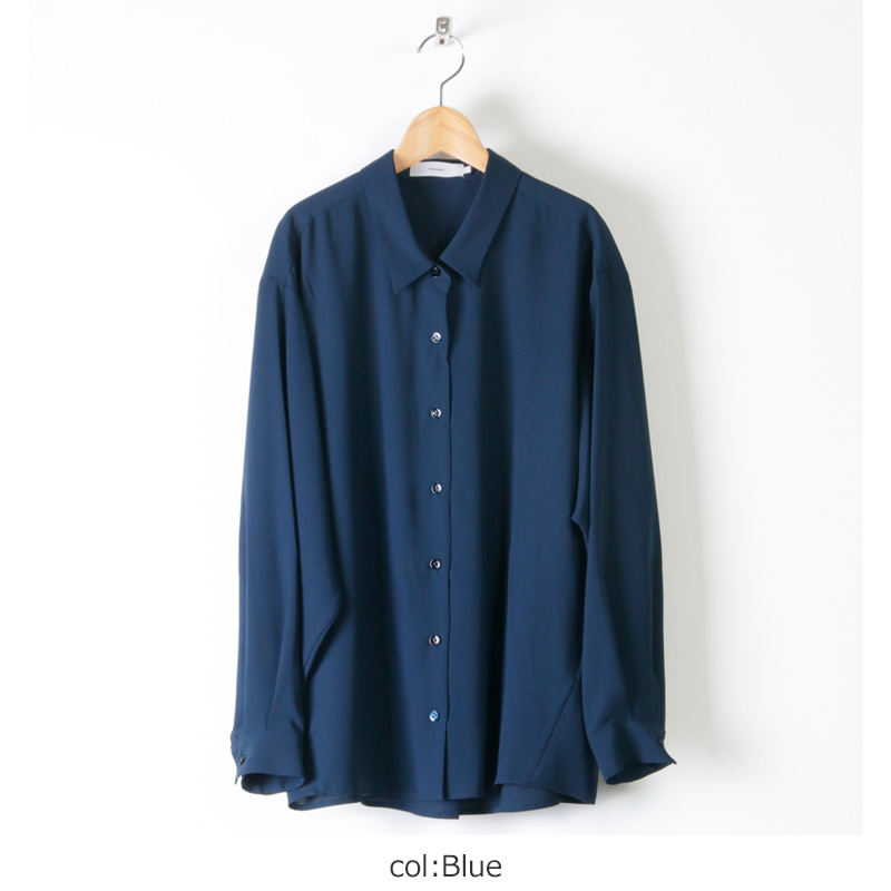 Graphpaper グラフペーパー Viscose Twill Nallow Collor Blouse ビスコースツイルナローカラーブラウス