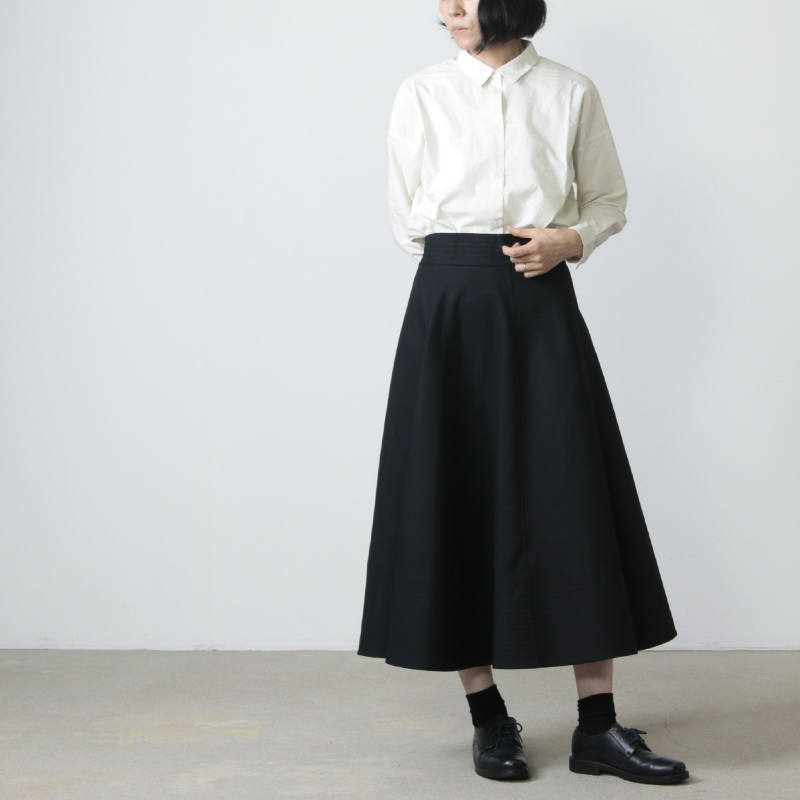 Graphpaper (グラフペーパー) Double Cloth Peach Flaire Skirt 