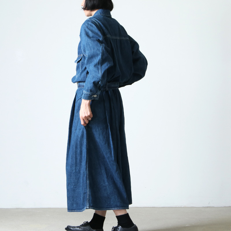 Graphpaper (グラフペーパー) Belted Denim Dress Fade / ベルテッド