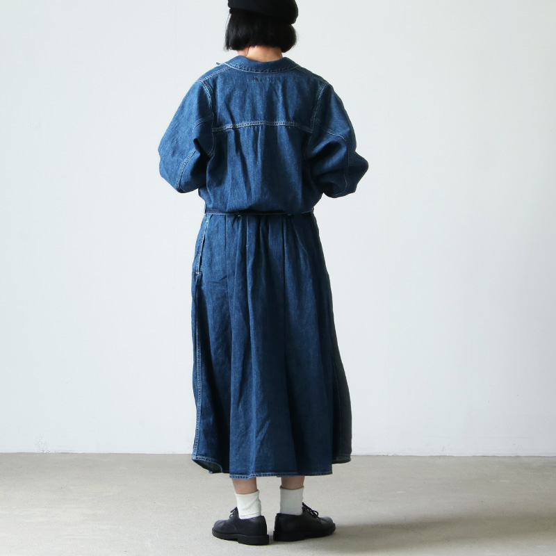 Graphpaper(եڡѡ) Belted Denim Dress Fade