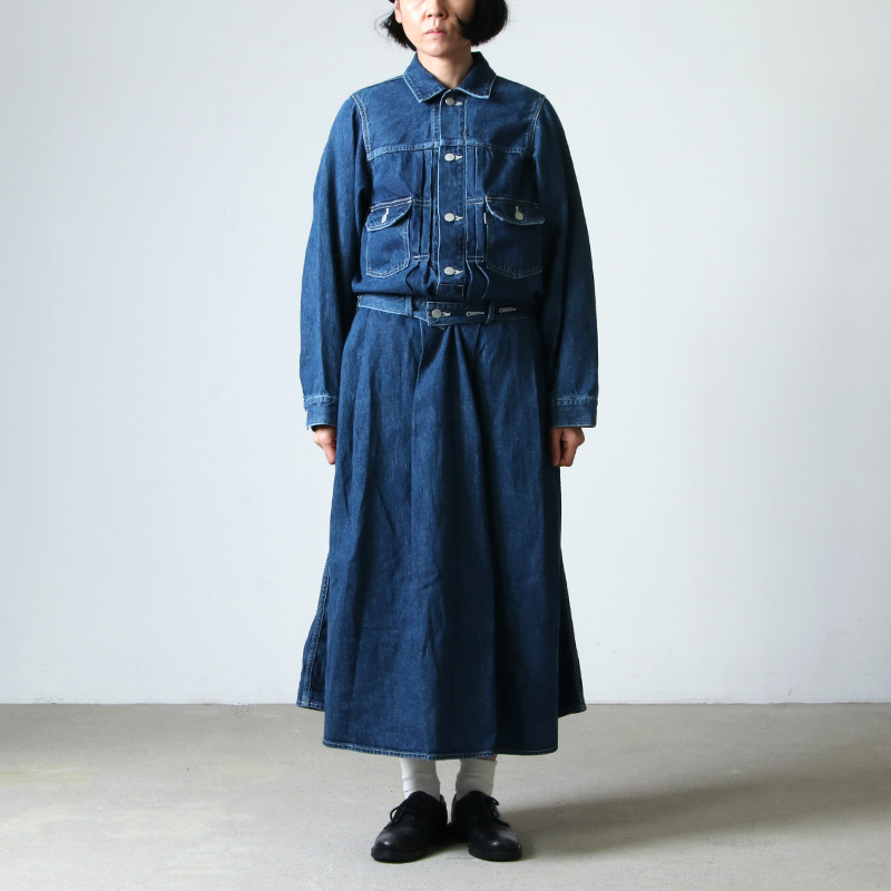 Graphpaper (グラフペーパー) Belted Denim Dress Fade / ベルテッド