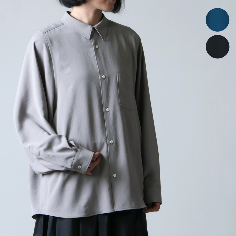 Graphpaper (եڡѡ) Matte Satin Regular Collar Big Sleeve Shirt / ޥåȥƥ쥮塼顼顼ӥå꡼֥