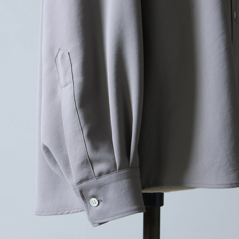 Graphpaper(եڡѡ) Matte Satin Regular Collar Big Sleeve Shirt