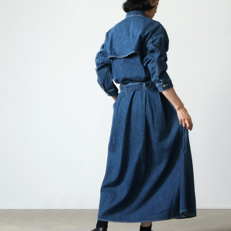 Graphpaper (グラフペーパー) Belted Denim Dress Fade / ベルテッド