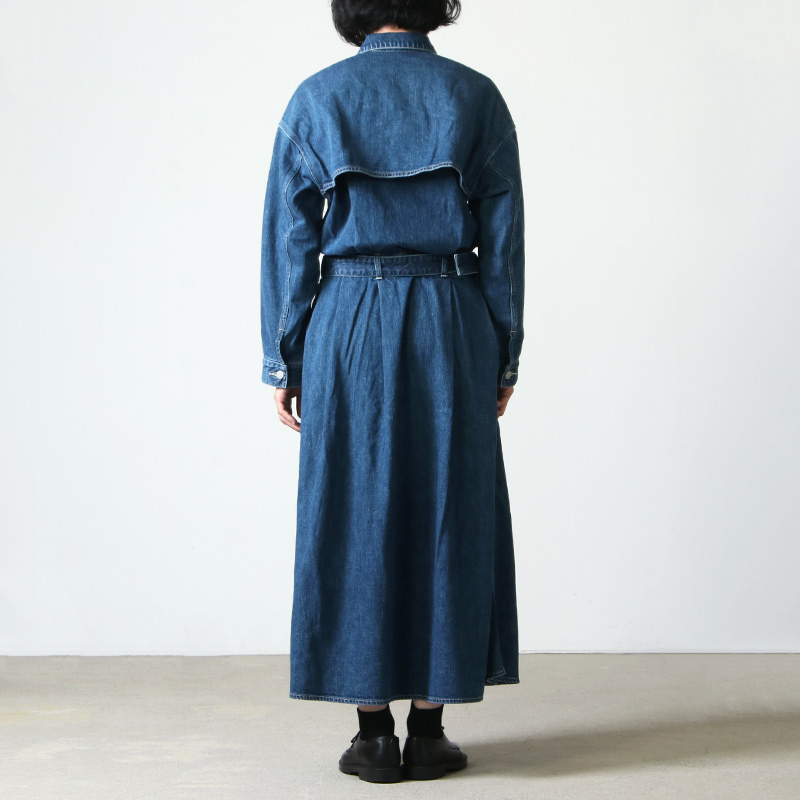 Graphpaper (グラフペーパー) Belted Denim Dress Fade / ベルテッド