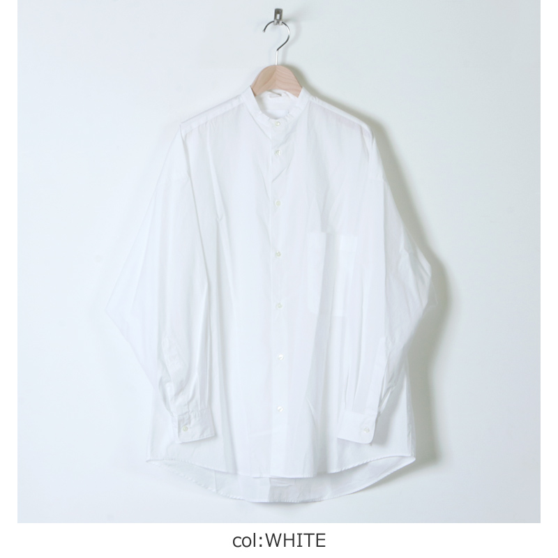 Graphpaper (グラフペーパー) Broad Oversized L/S Band Collar Shirt