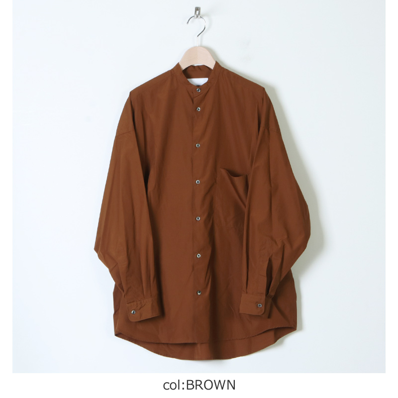 Graphpaper (グラフペーパー) Broad Oversized L/S Band Collar Shirt